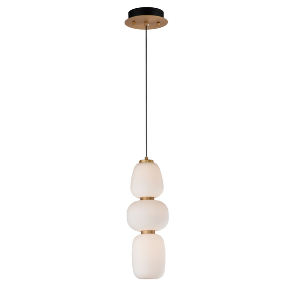 Et2 Soji 1-Light 6" Wide Black / Gold Pendant Light E25067-92BKGLD